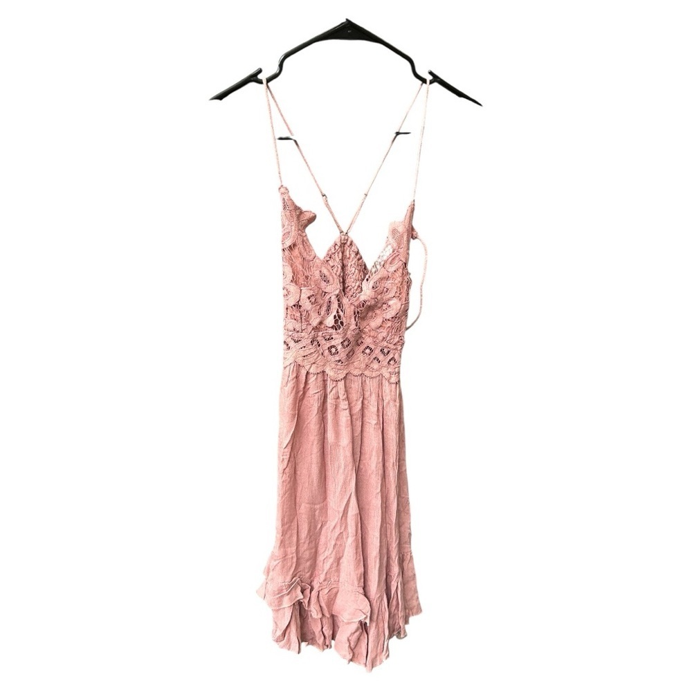 Free People Adella Slip Dress in Rose - Picture 3 of 9